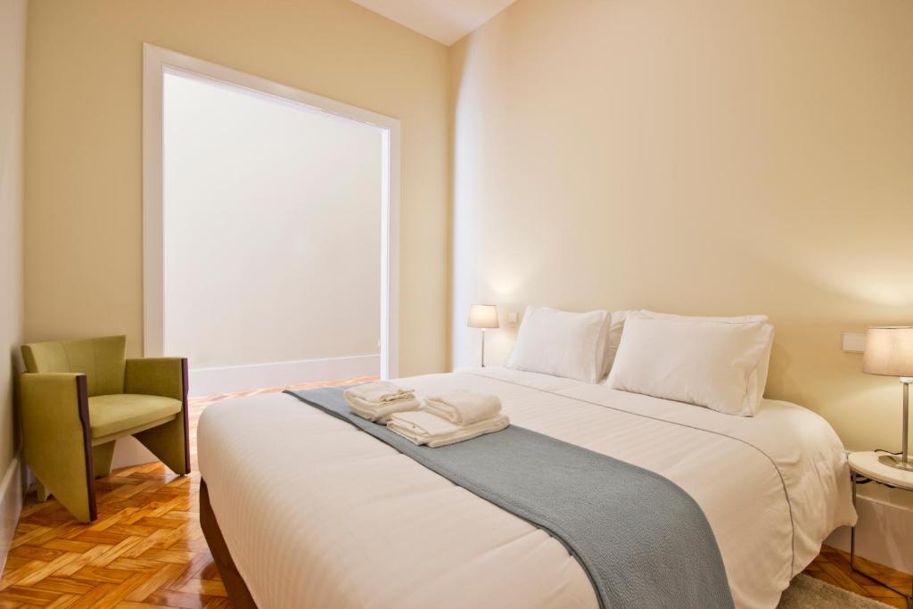 Gulta vai gultas numurā naktsmītnē Ribeira - Dixos Oporto Apartments IV