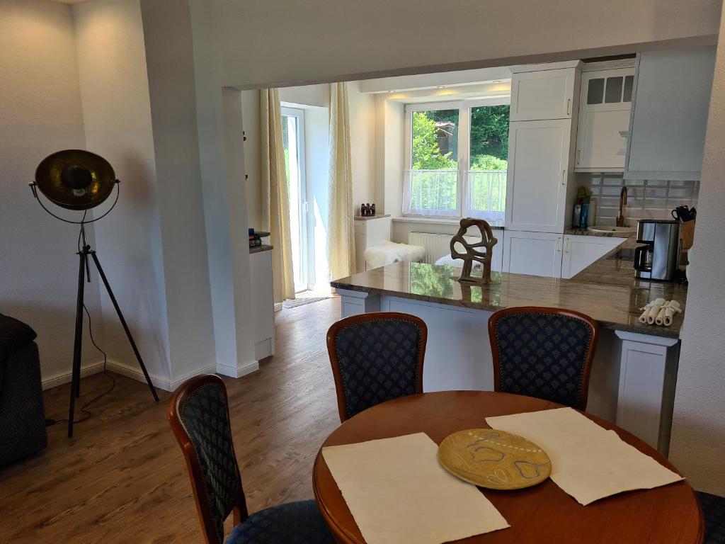 Kuchyň nebo kuchyňský kout v ubytování Felsenburgapartment