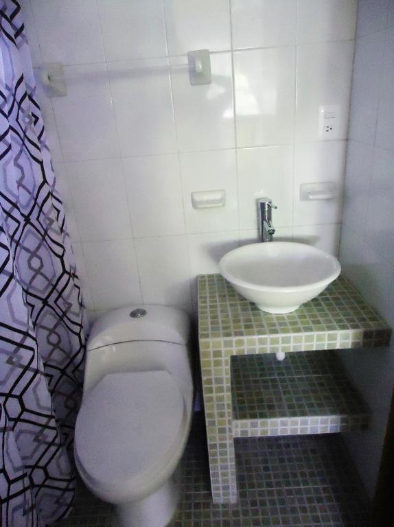 Koupelna v ubytování Posada Casa Bugambilias