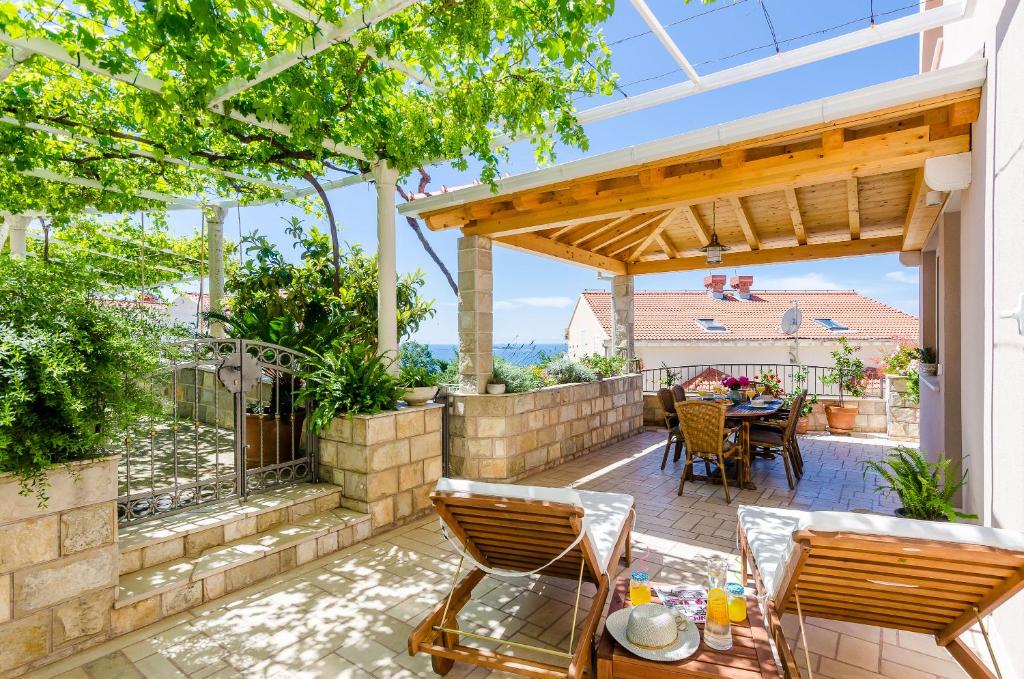 Balkón alebo terasa v ubytovaní Adriatic Sunny Apartments