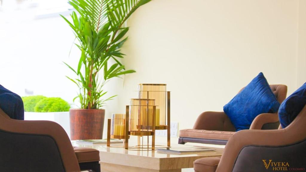 Posezení v ubytování Viveka Hotel Colombo
