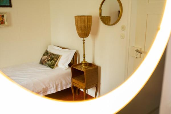 Postel nebo postele na pokoji v ubytování Hotel am Bach