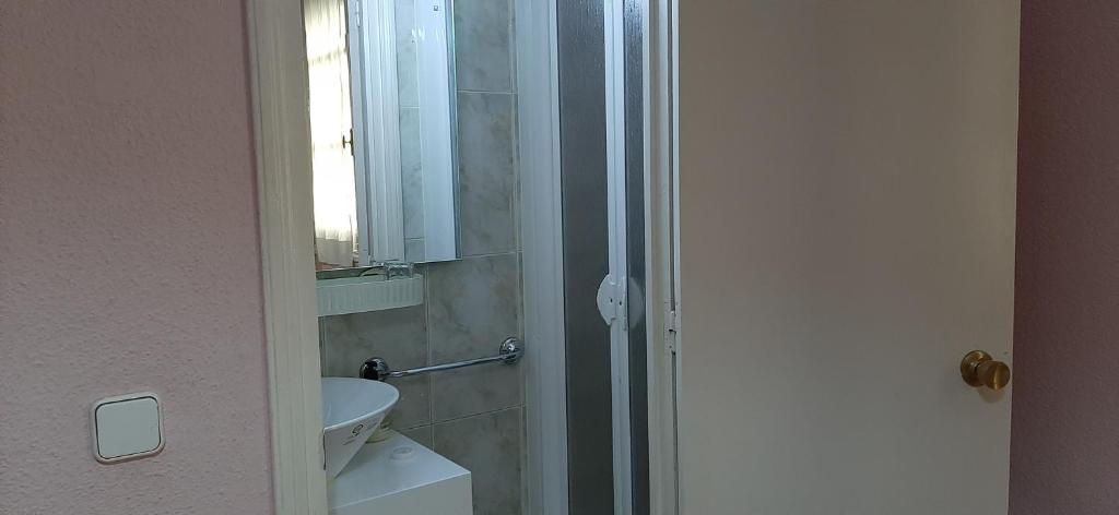 A bathroom at Hostal San Martin