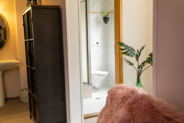 Koupelna v ubytování Hotel am Bach