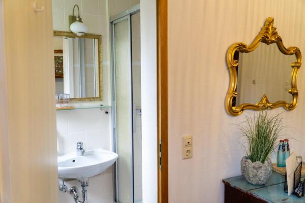 Koupelna v ubytování Hotel am Bach
