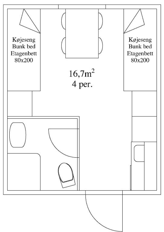 Planimetria di Ansager Hotel og Hytteby