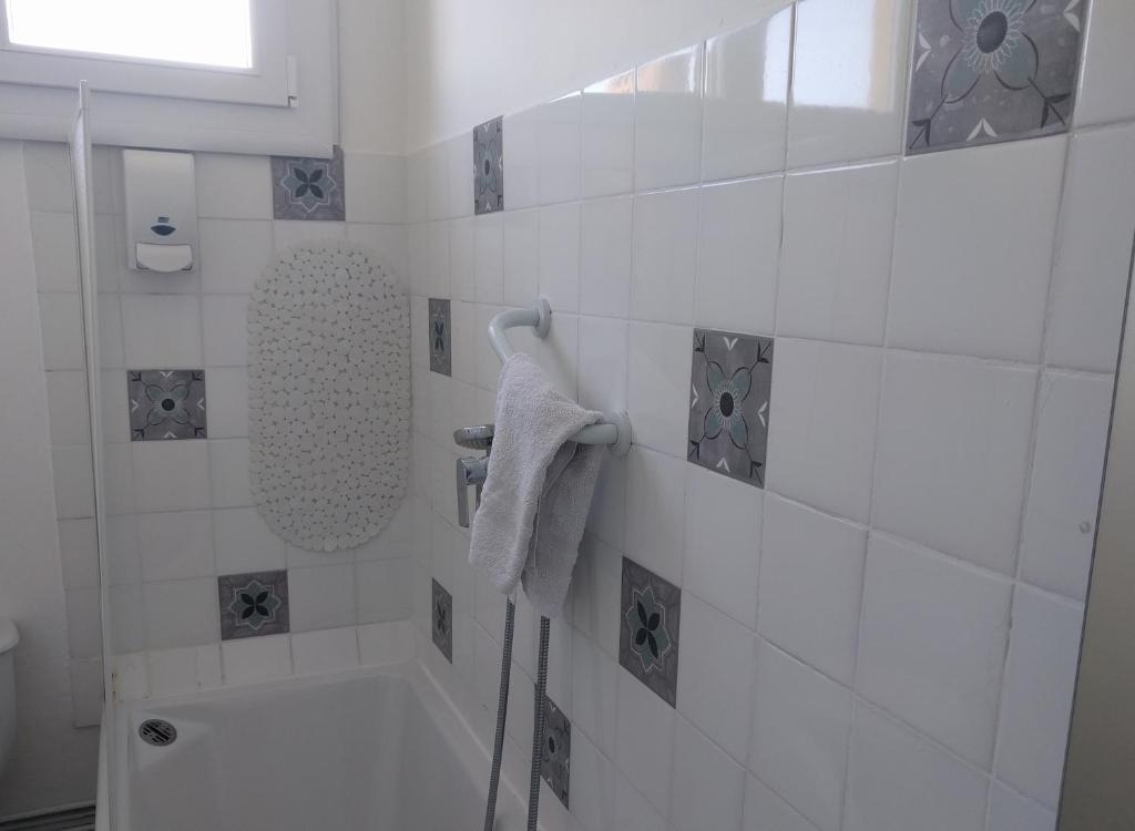 Koupelna v ubytování Hotel Araur
