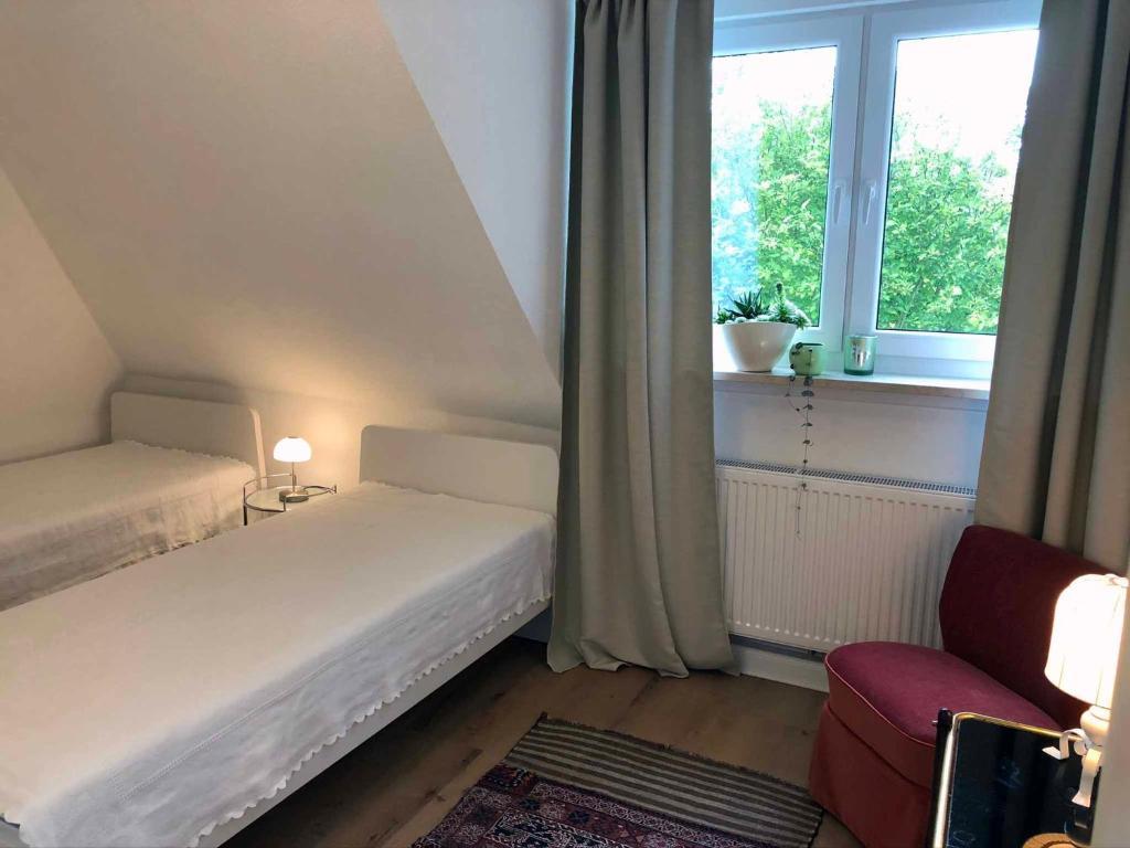 Postel nebo postele na pokoji v ubytování Ferienwohnung Bartel