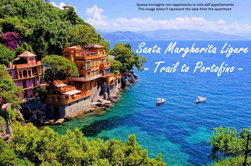 a view of santa margherita luxury resort on the water at Santa Margherita Ligure Apartment in Santa Margherita Ligure