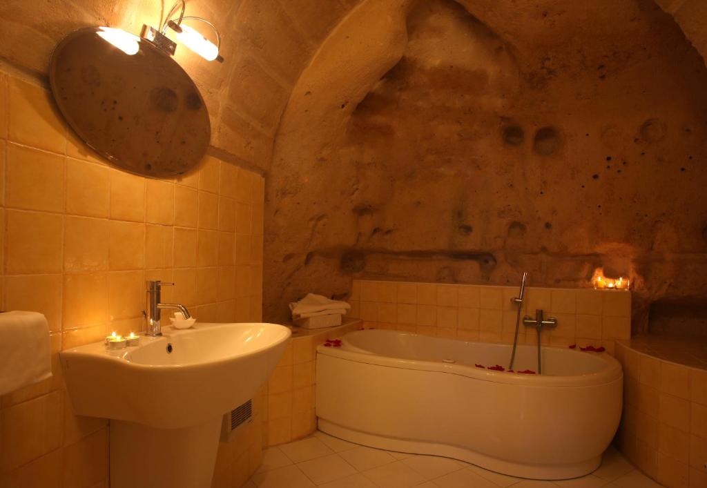 Koupelna v ubytování Caveoso Hotel