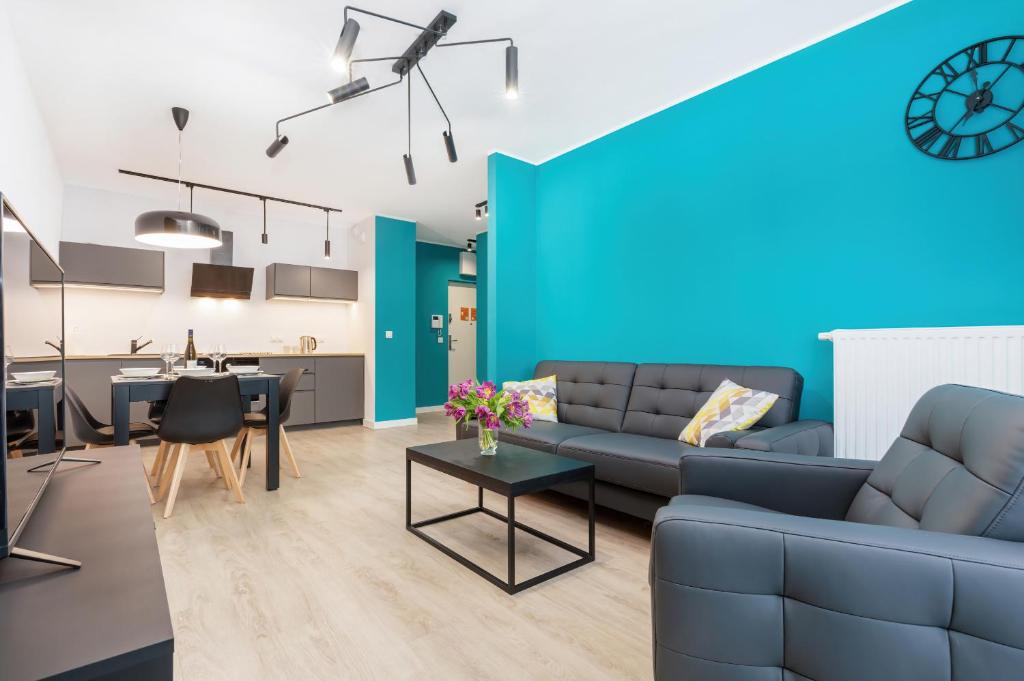 Posedenie v ubytovaní Modern City Center Apartments by Noclegi Renters