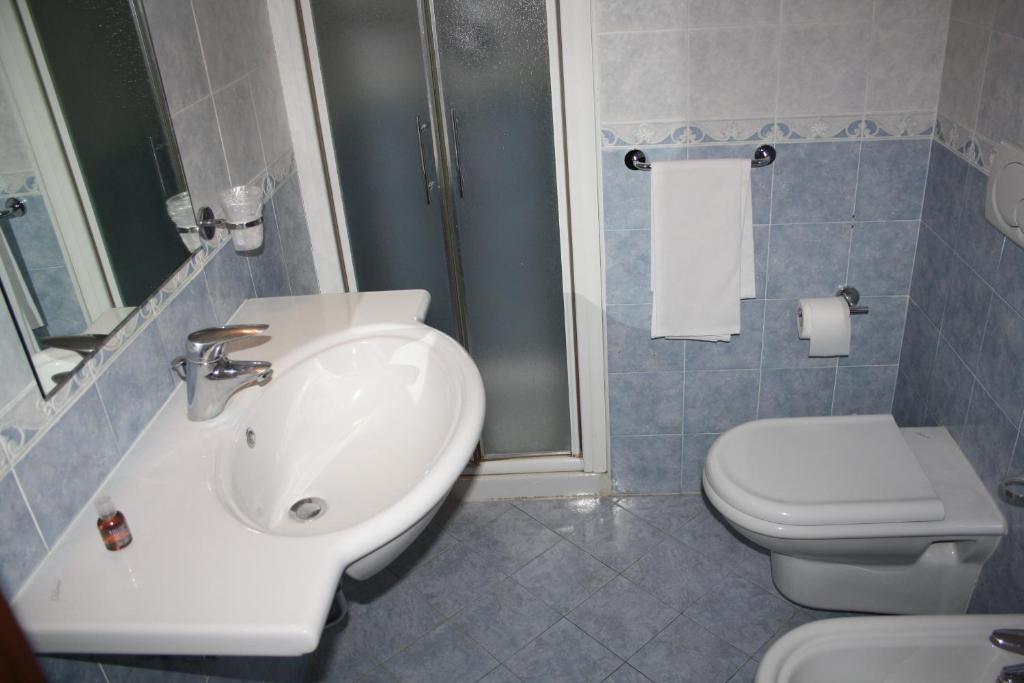 Koupelna v ubytování Hotel Principe