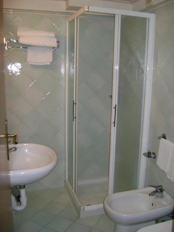 Koupelna v ubytování Hotel Principe