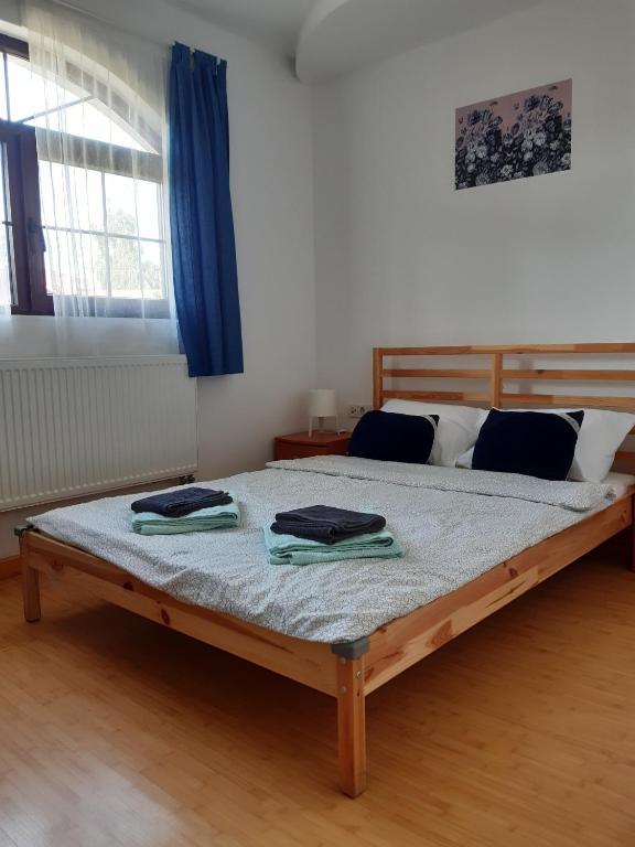 Postel nebo postele na pokoji v ubytování Anuța