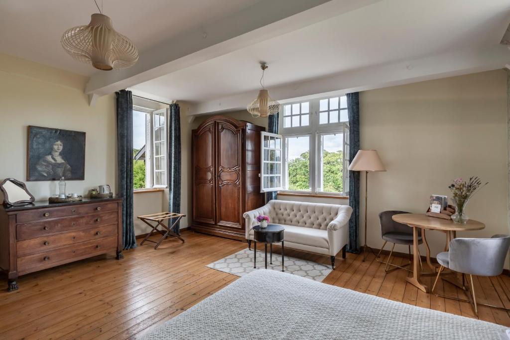 Postel nebo postele na pokoji v ubytování B&B Clerval - Maison d'hôtes et Gîtes