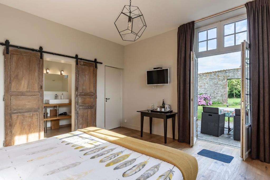 Postel nebo postele na pokoji v ubytování B&B Clerval - Maison d'hôtes et Gîtes