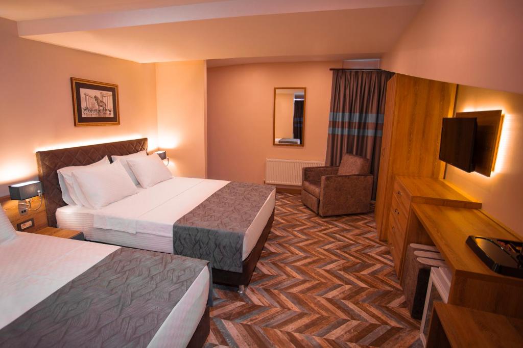 Postel nebo postele na pokoji v ubytování Hotel Kale 17