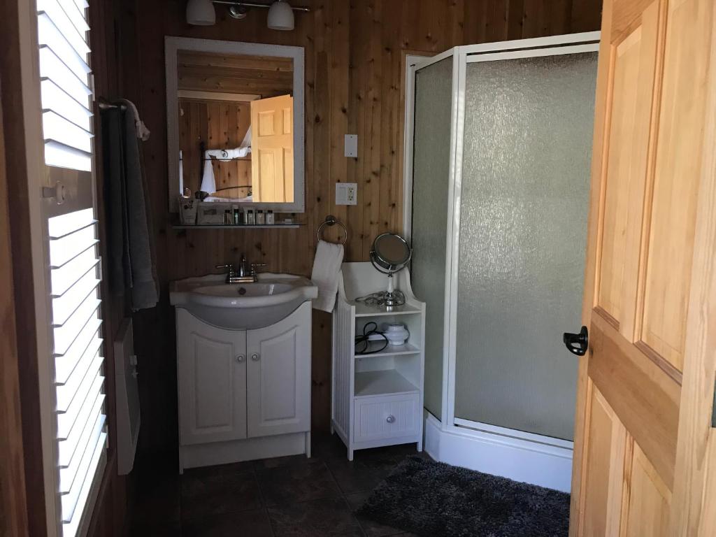 Koupelna v ubytování Auberge du Sault-à-la-Puce