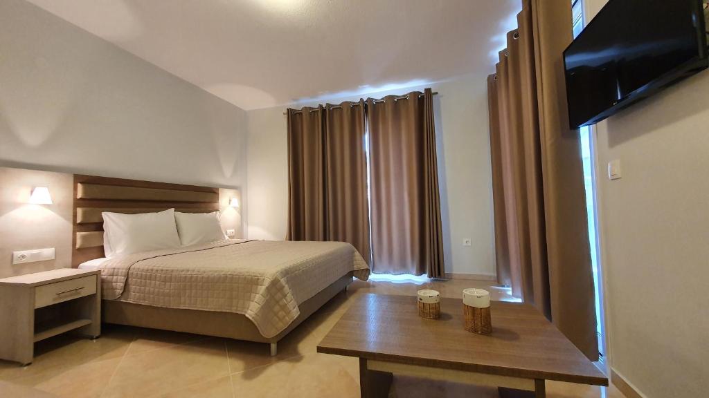 Posteľ alebo postele v izbe v ubytovaní Vasiliki House