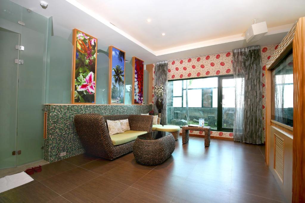 Posezení v ubytování Moon Area Motel