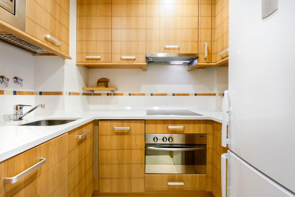 Kuchyň nebo kuchyňský kout v ubytování Peña Sabocos, apartamento turístico Panticosa