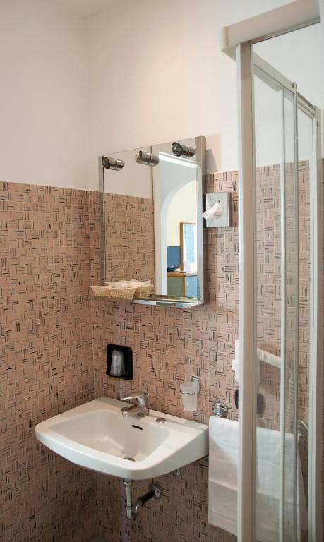 Koupelna v ubytování Hotel Europa