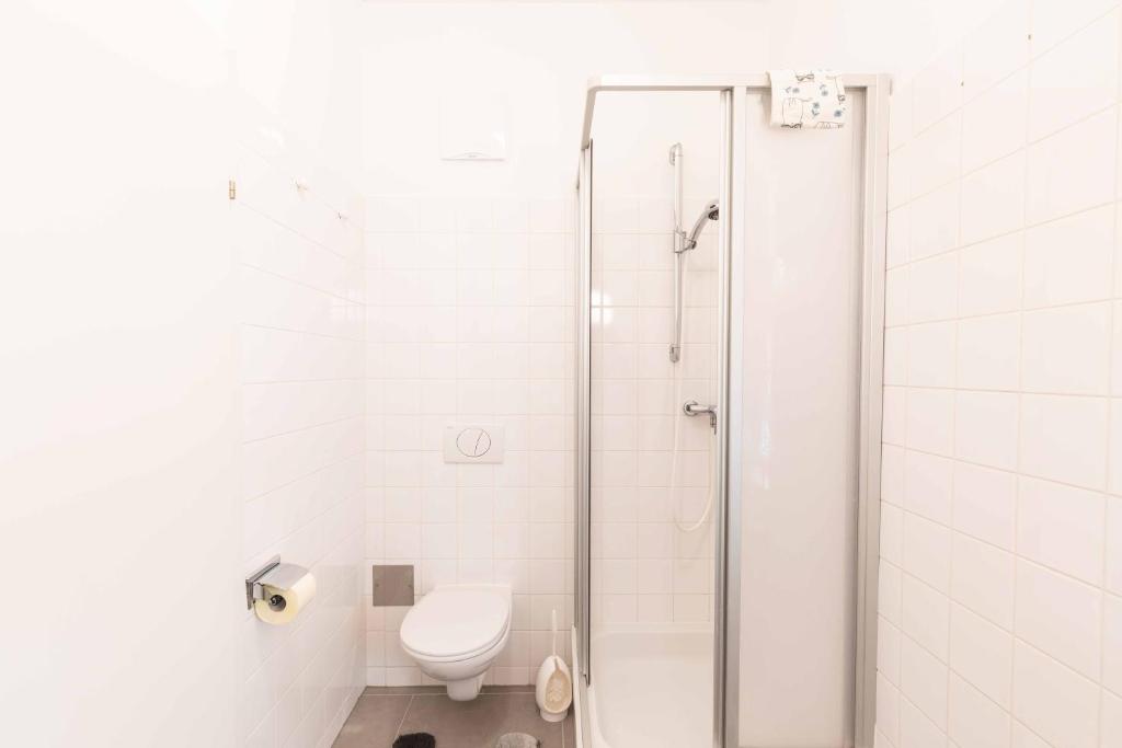 Koupelna v ubytování Ferienwohnung Klangturm im Zentrum