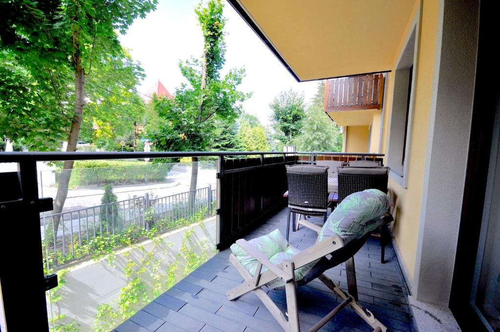 Balkón alebo terasa v ubytovaní Apartament harmonic aparts