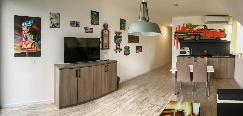 Kuchyň nebo kuchyňský kout v ubytování Motel Eldorado