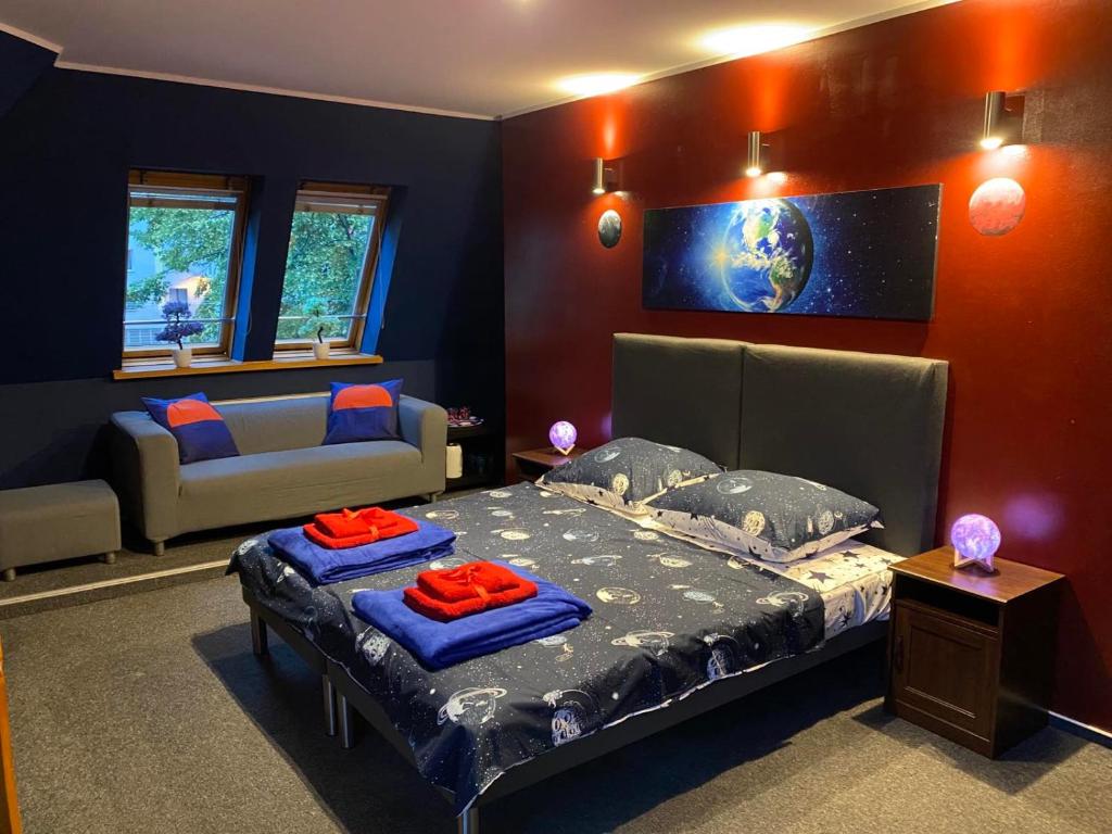 Posteľ alebo postele v izbe v ubytovaní Hostel Galaxy