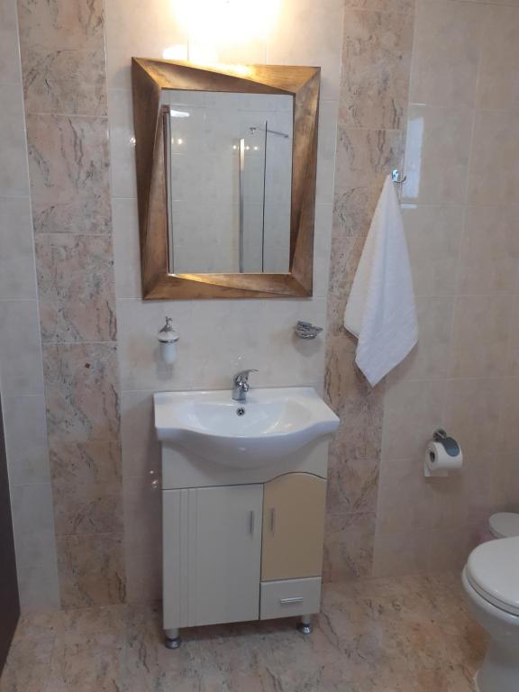 Koupelna v ubytování Vasiliki Residence