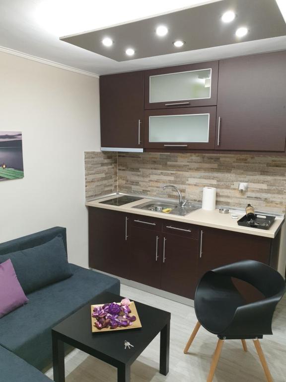 Kuchyň nebo kuchyňský kout v ubytování luxrooms