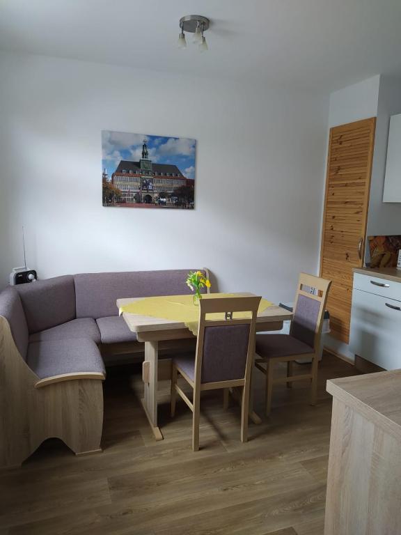 Kuchyň nebo kuchyňský kout v ubytování Ferienhaus Middenmank