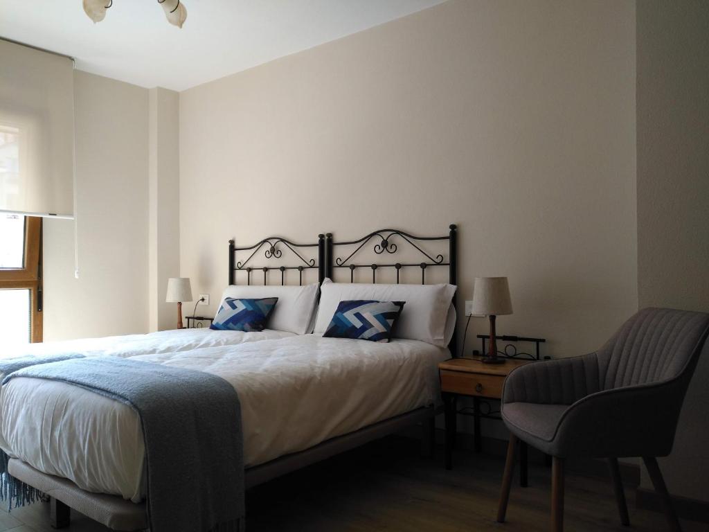 Postel nebo postele na pokoji v ubytování Apartamento El Manin