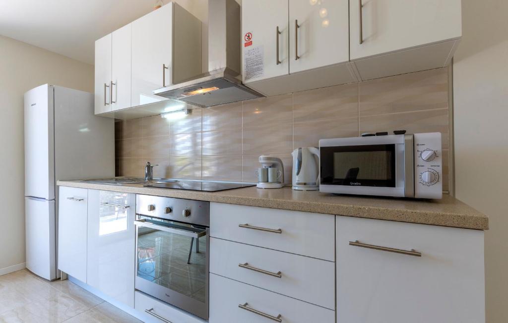 Kuchyň nebo kuchyňský kout v ubytování Apartments Listes