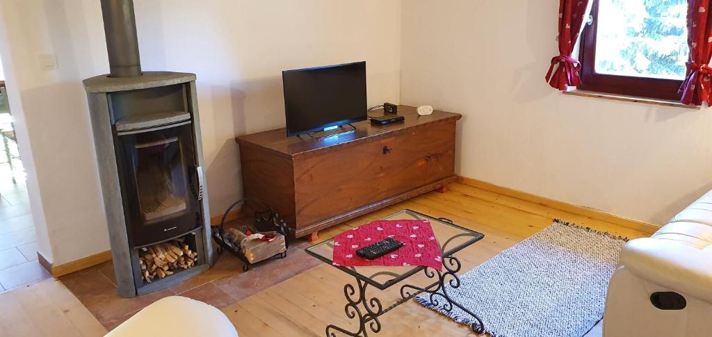 TV a/nebo společenská místnost v ubytování Prbajtnjeko