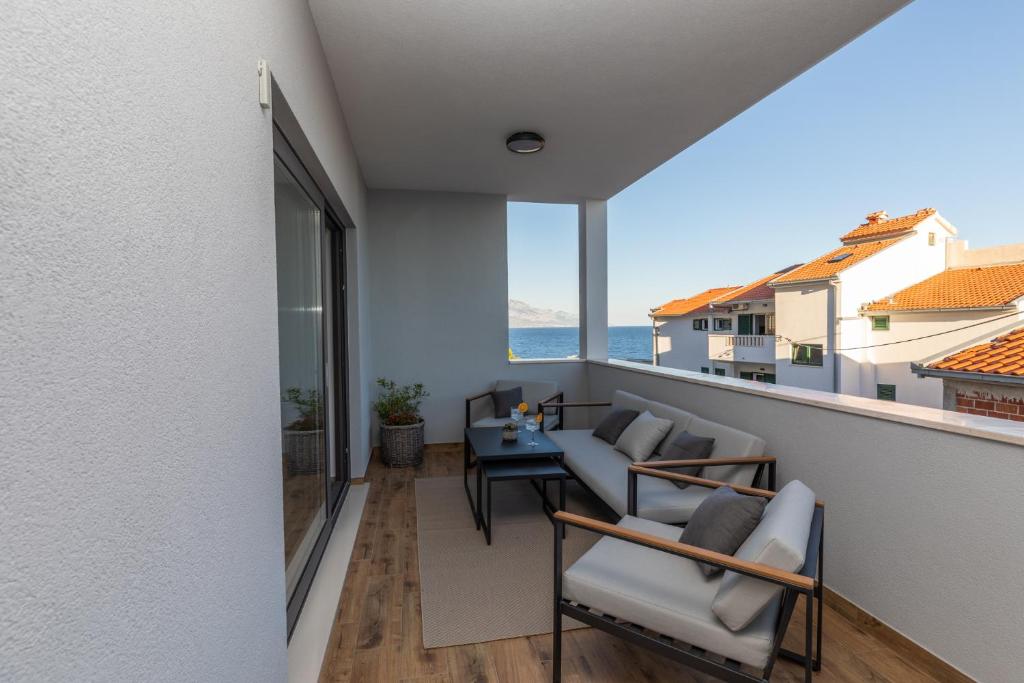 Balkón alebo terasa v ubytovaní Luxury Apartman Tinel