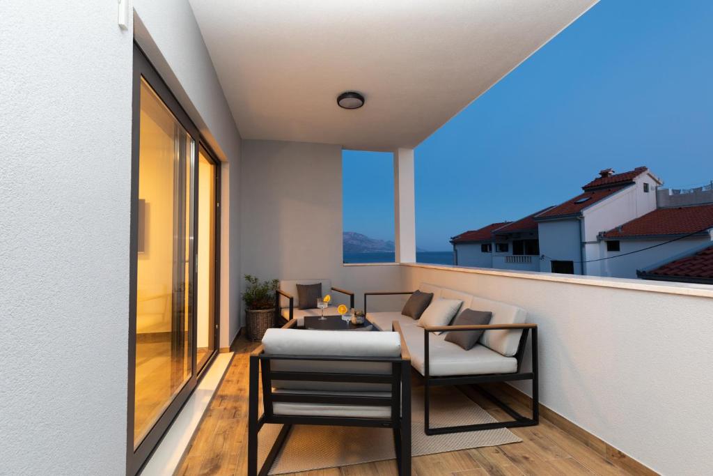 Balkón alebo terasa v ubytovaní Luxury Apartman Tinel