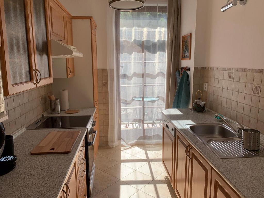 Kuchyň nebo kuchyňský kout v ubytování Apartments Dlouhá 93