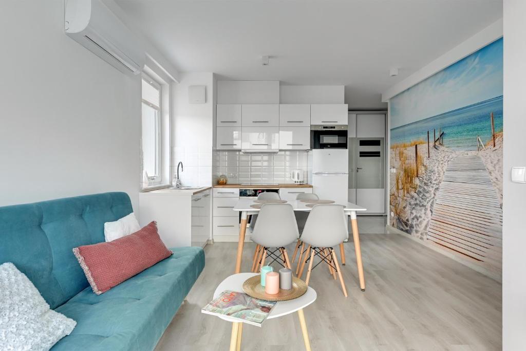 Η κουζίνα ή μικρή κουζίνα στο Platinium Nadmorski Dwór Residence