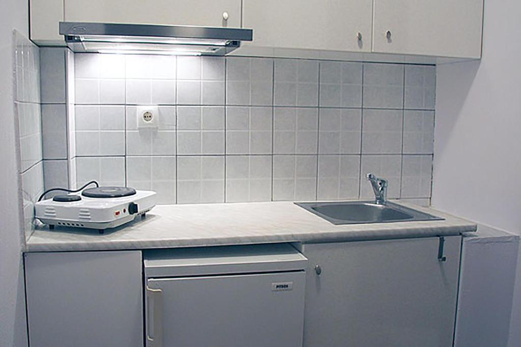 Kuchyň nebo kuchyňský kout v ubytování Villa Niki