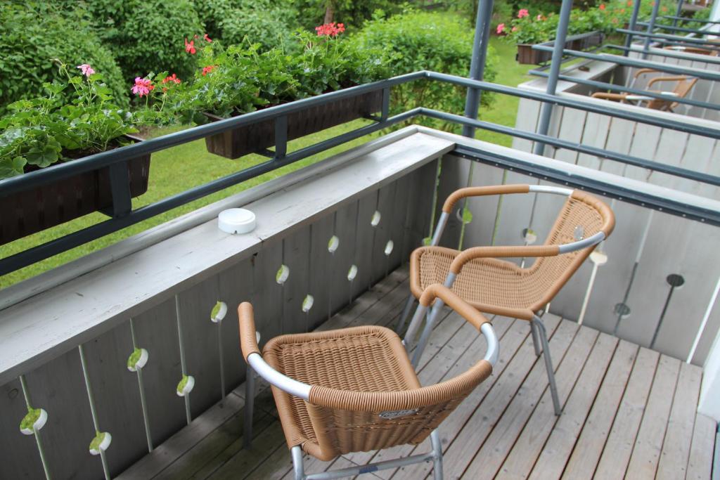 Balkón nebo terasa v ubytování Hotel Bannwaldsee