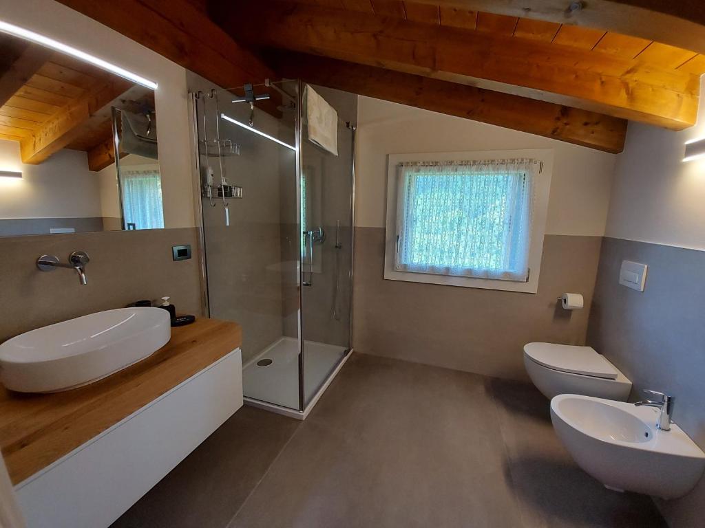 Koupelna v ubytování B&B Stella Alpina