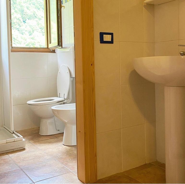Kúpeľňa v ubytovaní Appartamento con Giardino e Vista sulla Valmalenco