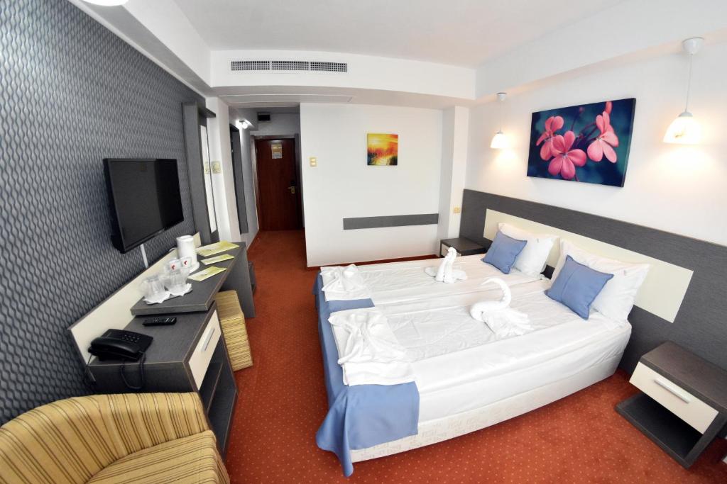 TV a/nebo společenská místnost v ubytování Hotel Olimpic