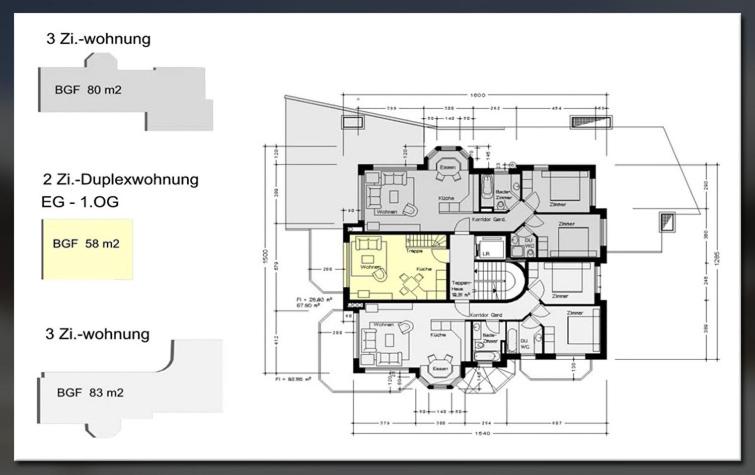 Půdorys ubytování Haus Shangri-La