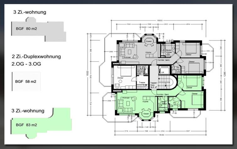 Půdorys ubytování Haus Shangri-La