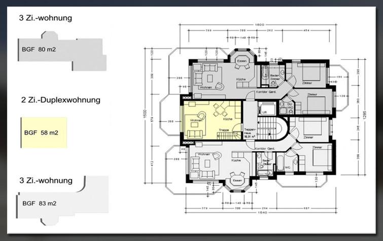 Půdorys ubytování Haus Shangri-La