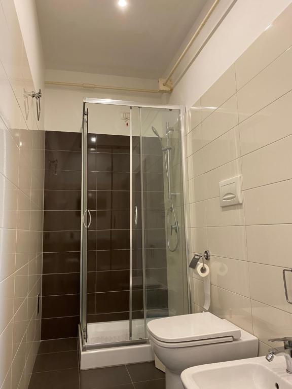 Koupelna v ubytování Plaza Rooms