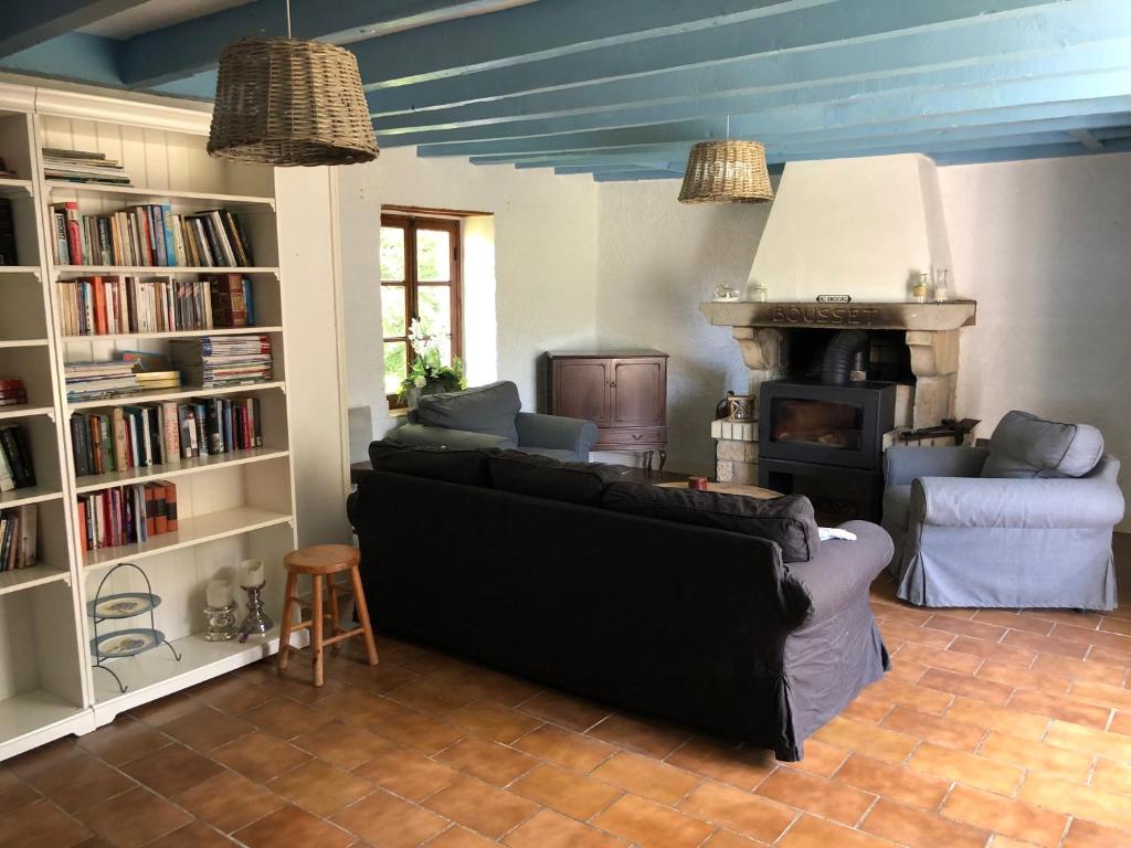 Posezení v ubytování Maison Moulin Bousset